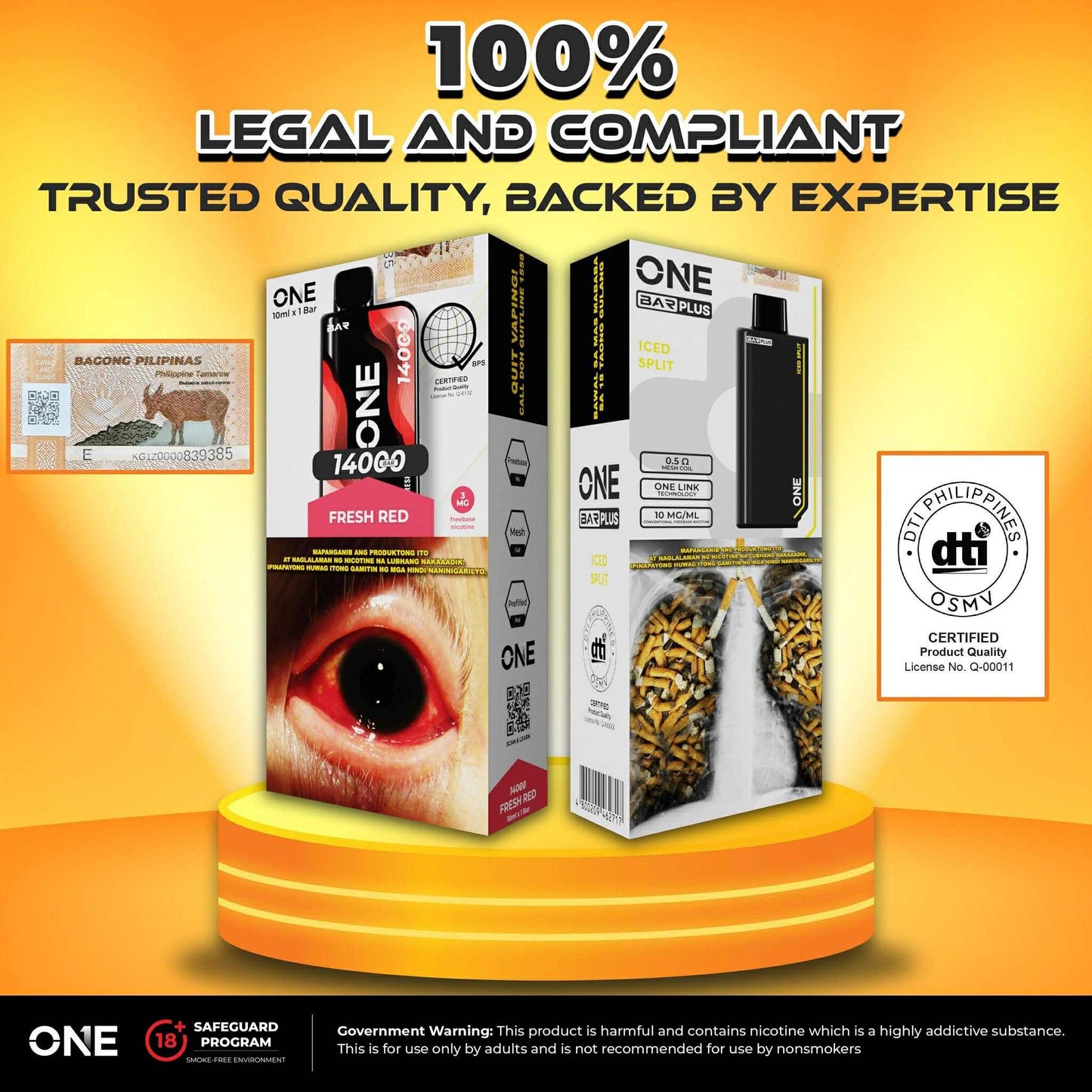 One Bar Pre-filled Disposable Pod (v1 compatible)